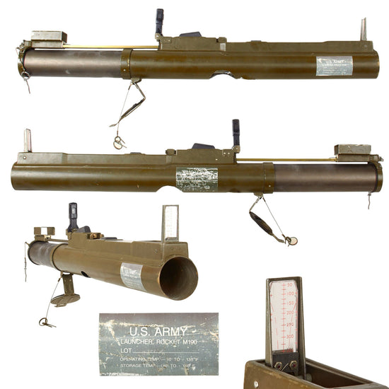 Original U.S. Vietnam War M72 Light Anti-Armor Weapon “LAW” Tube Converted to M190 Subcaliber Trainer - With M73 Insert Original Items