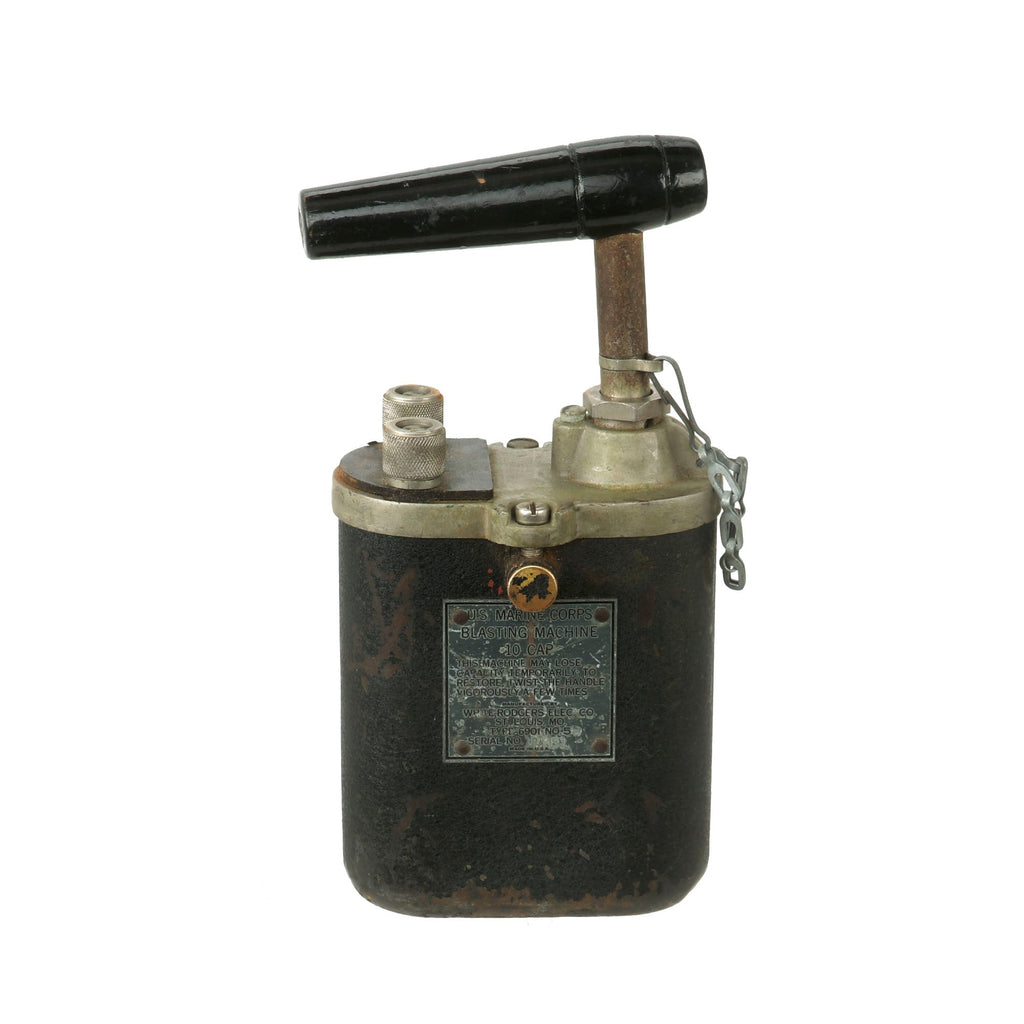 Original U.S. WWII Pacific Theater US Marine Corps Marked 10 Cap Blasting Machine by White-Rodgers Electric Co. Original Items