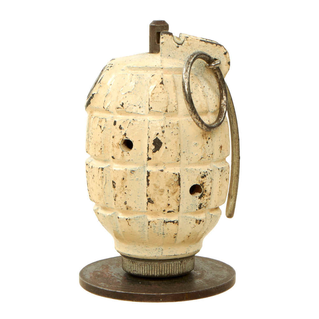 Original British WWII Inert Mills Bomb No. 36M MKII Grenade with Discharger Plate - Dated 1940 Original Items