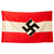 Original German WWII HJ National Youth Organization Company Parade Flag with Hanger Clips - 31" x 50" Original Items