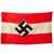 Original German WWII HJ National Youth Organization Company Parade Flag with Hanger Clips - 31" x 50" Original Items
