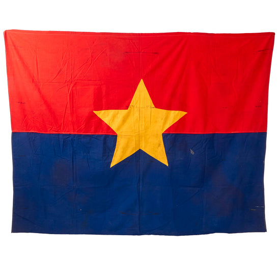 Original Vietnam War North Vietnamese Army Large Regimental Size Viet Cong Flag - 60 x 80” Original Items