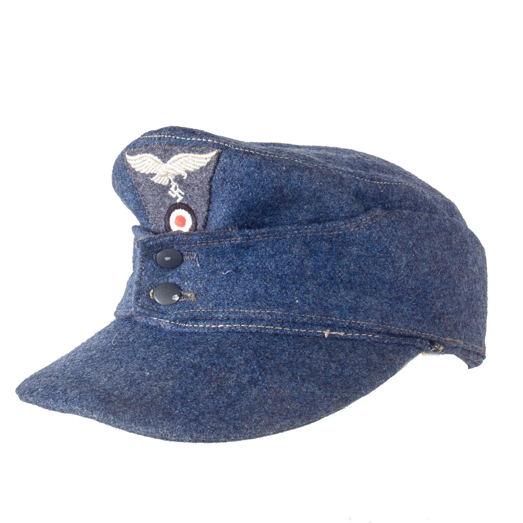 Original German WWII 1944 Dated Luftwaffe M43 Einheitsmütze Field Cap with RBNr. - Size 55 Original Items