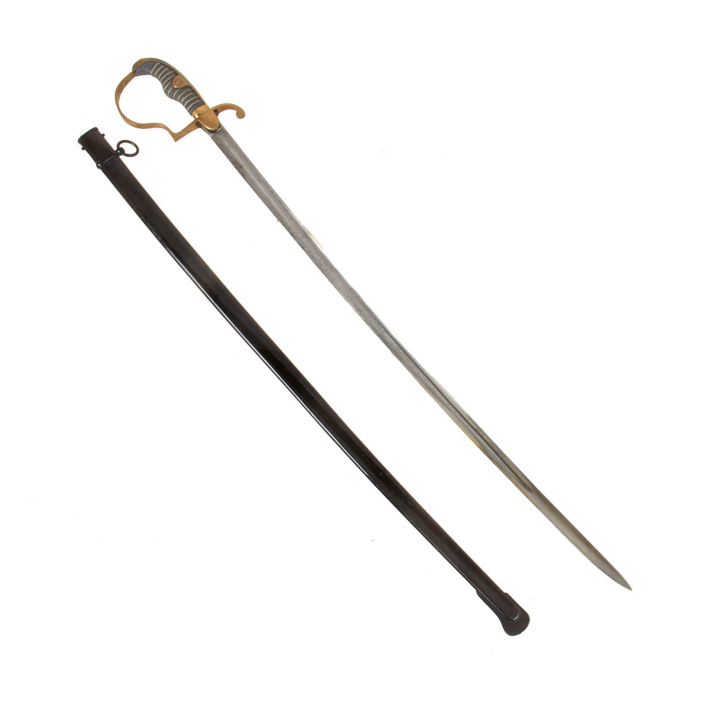 Original Imperial German WWI Artillery NCO Triple-Etched Dove’s Head Sword by Weyersberg Kirschbaum & Cie with Sharkskin Grip Original Items