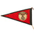 Original German WWII NSKK Vehicle Staff Car Pennant Flag with Faux Leather Trim - 6 ⅝" x 12" Original Items