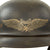 Original German WWII Luftschutz Civil Air Defense Beaded M35 Helmet with 56cm Liner & Chinstrap - marked EF64 Original Items