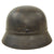 Original German WWII Luftschutz Civil Air Defense Beaded M35 Helmet with 56cm Liner & Chinstrap - marked EF64 Original Items