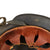 Original German WWII Luftschutz Civil Air Defense Beaded M35 Helmet with 56cm Liner & Chinstrap - marked EF64 Original Items
