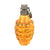 Original U.S. WWII Inert MkII Yellow Early War High Explosive Pineapple Grenade with Fuze Original Items