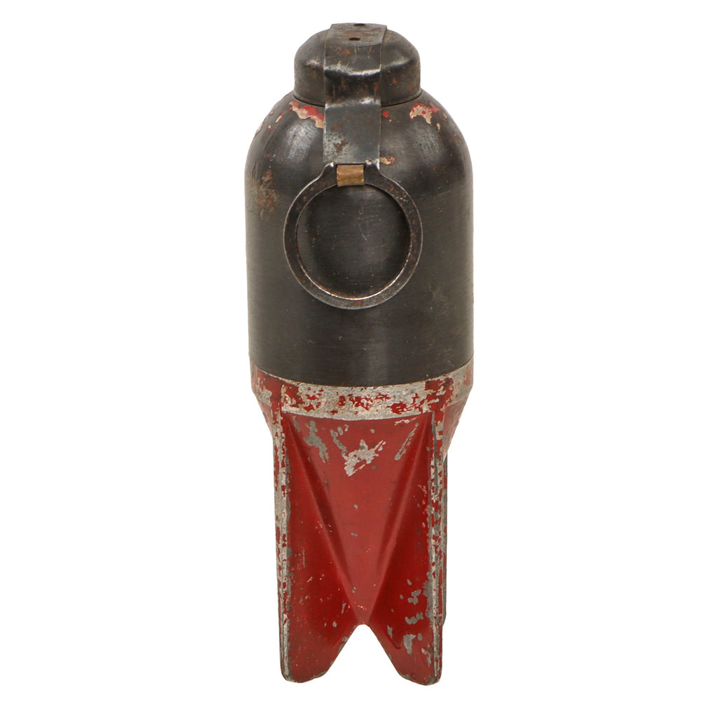 Original Italian WWII "Red Devil" Inert 45mm Brixia Model 35 Mortar Bomb by Armerie Gnutti Lumezzane - Dated 1938 Original Items