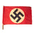 Original German WWII NSDAP Small National Political Flag on Pole - 14 1/2" x 22" Original Items