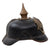 Original Imperial German WWI Possible Unit-Marked Prussian M1895 Line Infantry Pickelhaube Spiked Helmet - Missing Chinstrap Lug & Spike Base Rivets - Dated 1913 Original Items