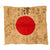 Original Japanese WWII Hand-Painted Silk Good Luck Flag with Painted Samurai & Page of Translations - 29 x 33” Original Items
