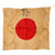 Original Japanese WWII Hand-Painted Silk Good Luck Flag with Painted Samurai & Page of Translations - 29 x 33” Original Items
