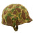 Original U.S. WWII / Korean War USMC M1 Helmet Complete with Westinghouse Liner and USMC Blue Anchor Cover Original Items