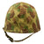 Original U.S. WWII / Korean War USMC M1 Helmet Complete with Westinghouse Liner and USMC Blue Anchor Cover Original Items