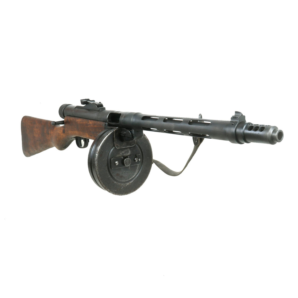 Original Finnish WWII Suomi KP/-31 M31 9mm Display SMG with Drum Magazine and Leather Sling - Serial 48186 Original Items