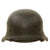Original German WWII M42 Heer Army Single Decal Helmet with 57cm Liner & Chinstrap - stamped NS64 Original Items
