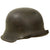 Original German WWII M42 Heer Army Single Decal Helmet with 57cm Liner & Chinstrap - stamped NS64 Original Items