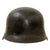 Original German WWII M34 Square Dip Luftwaffe Fire Brigade Crash Crew Helmet with Double Decals - Size 58 Original Items