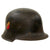 Original German WWII M34 Square Dip Luftwaffe Fire Brigade Crash Crew Helmet with Double Decals - Size 58 Original Items