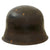 Original German WWII M34 Square Dip Luftwaffe Fire Brigade Crash Crew Helmet with Double Decals - Size 58 Original Items