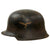 Original German WWII M34 Square Dip Luftwaffe Fire Brigade Crash Crew Helmet with Double Decals - Size 58 Original Items