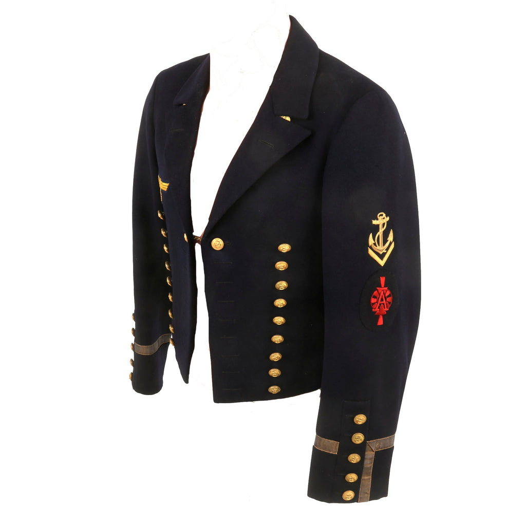 Original German WWII Kriegsmarine Gun Target Specialist Petty Officer’s Evening Dress Reefer Jacket - Oberbootsmannmaat Original Items