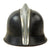 Original German WWII M34 Square Dip All Aluminum Double Decal Fire Police Helmet with 56cm Liner & Chinstrap - Feuerwehr Original Items