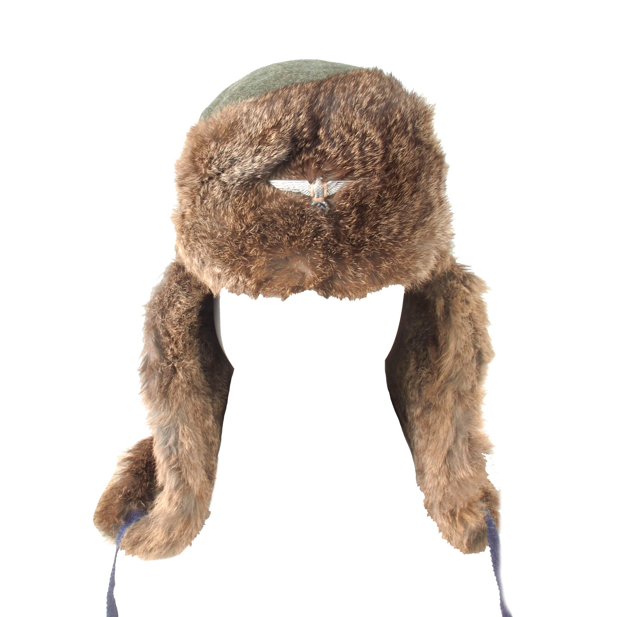 Original German WWII Eastern Front Heer Army Rabbit Fur Pelzmütze