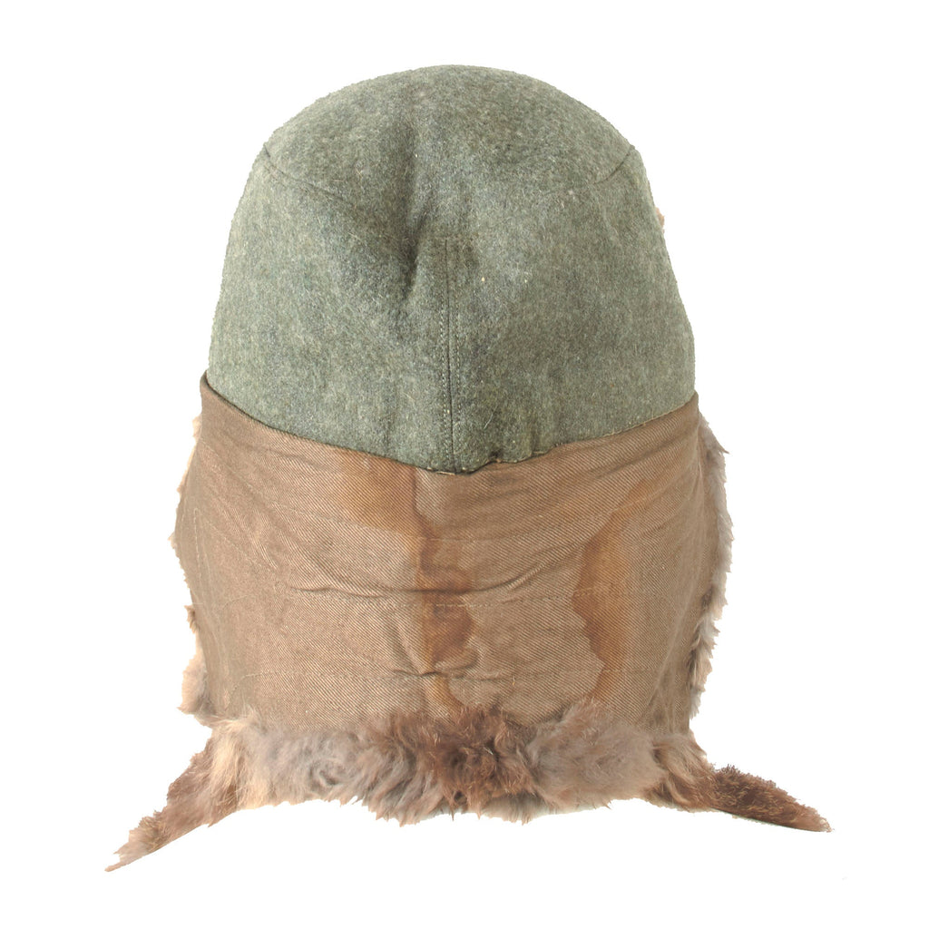 Original German WWII Eastern Front Heer Army Rabbit Fur Pelzmütze Wint ...