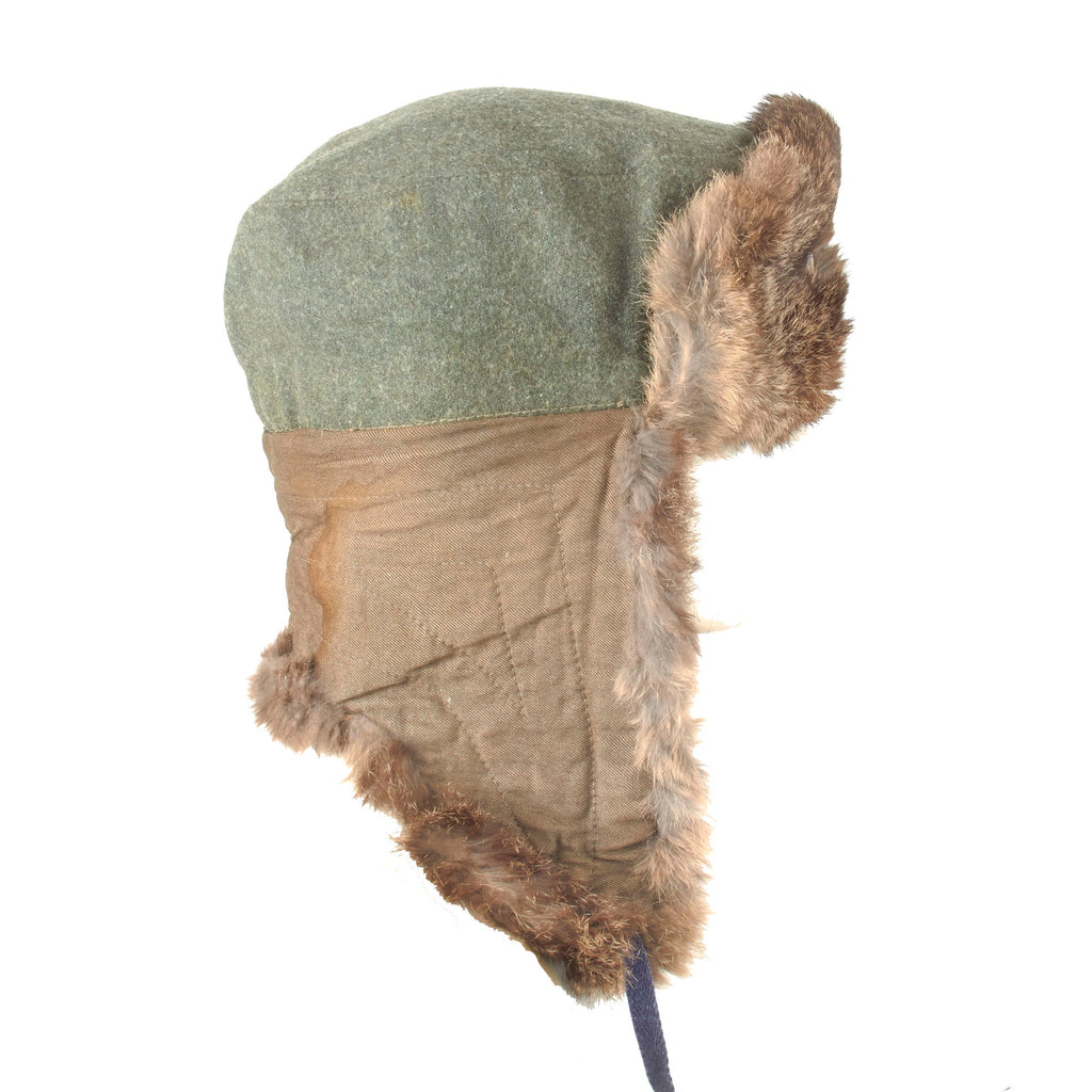 Original German WWII Eastern Front Heer Army Rabbit Fur Pelzmütze Wint ...