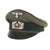 Original German WWII Heer Pioneer Corps EM/NCO Schirmmütze Visor Crush Cap with Leather Brim Original Items