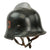 Original German WWII M34 Square Dip Fire Protection Police Helmet with Double Decals & Comb - Feuerwehr Original Items