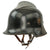 Original German WWII M34 Square Dip Fire Protection Police Helmet with Double Decals & Comb - Feuerwehr Original Items