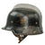 Original German WWII M34 Square Dip Fire Protection Police Helmet with Double Decals & Comb - Feuerwehr Original Items