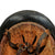 Original German WWII M34 Square Dip Fire Protection Police Helmet with Double Decals & Comb - Feuerwehr Original Items