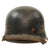 Original German WWII M34 Civic Square Dip NSDAP Double Decal Police Steel Helmet with Liner & Chinstrap - Ordnungspolizei Original Items