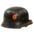 Original German WWII M34 Civic Square Dip NSDAP Double Decal Police Steel Helmet with Liner & Chinstrap - Ordnungspolizei Original Items