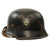 Original German WWII M34 Civic Square Dip NSDAP Double Decal Police Steel Helmet with Liner & Chinstrap - Ordnungspolizei Original Items