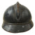 Original French WWI Model 1915 Adrian Helmet in Horizon Blue with Artillery RF Badge and Soldat De La Grande Guerre 1914-1918 Brass Plate - Scarce 1st Pattern Liner - Complete Original Items