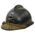 Original French WWI Model 1915 Adrian Helmet in Horizon Blue with Artillery RF Badge and Soldat De La Grande Guerre 1914-1918 Brass Plate - Scarce 1st Pattern Liner - Complete Original Items