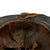 Original French WWI Model 1915 Adrian Helmet in Horizon Blue with Artillery RF Badge and Soldat De La Grande Guerre 1914-1918 Brass Plate - Scarce 1st Pattern Liner - Complete Original Items