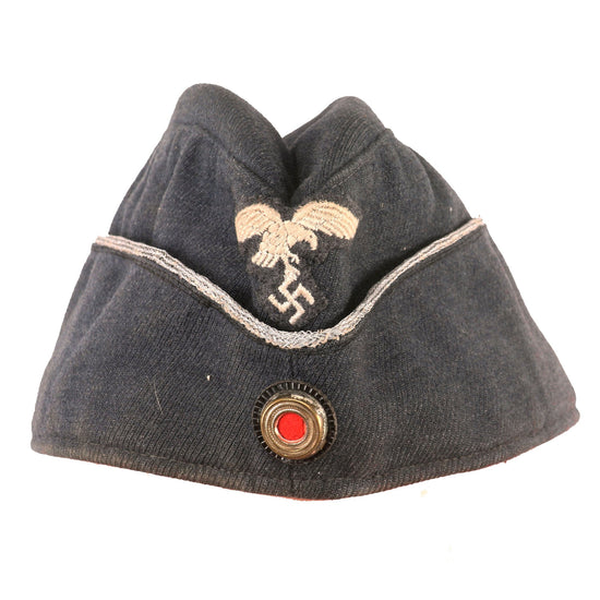 Original German WWII Luftwaffe Officer M38 Wool Overseas Cap in Size 58 - Schiffchen Original Items