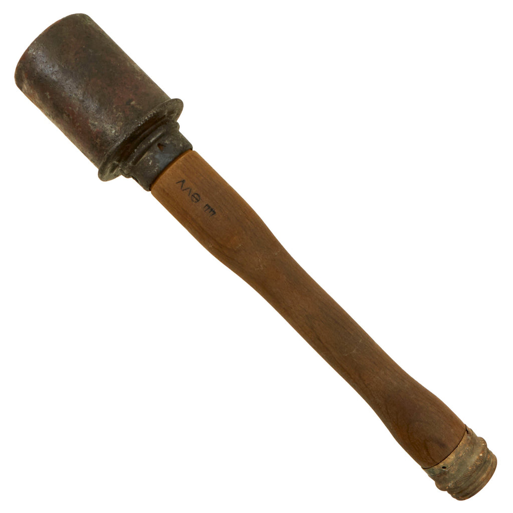 Original German WWII M24 Inert Stick Grenade Stielhandgranate by Witwe Wilhelm von Hagen (evy) & Richard Rinker - Dated 1940/1944 - Stielhandgranate Original Items