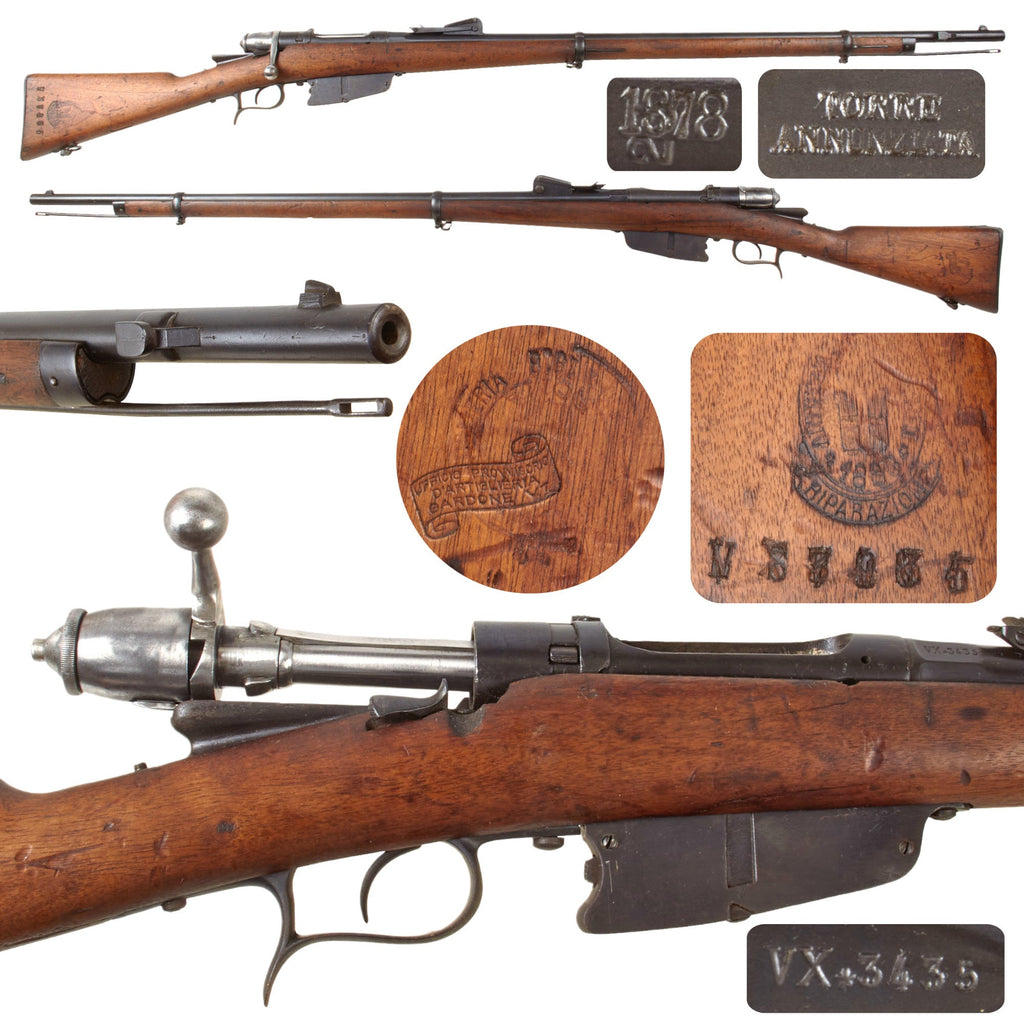 Original Italian Vetterli M1870/87/15 Infantry Rifle Serial VX.3435 by Torre Annunziata Converted to 6.5mm - Dated 1878 Original Items