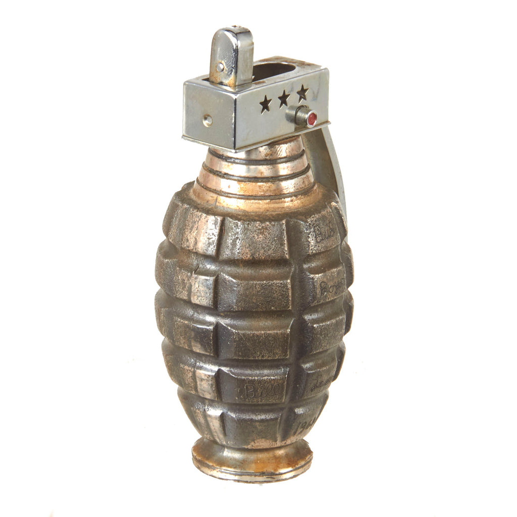 Original U.S. Vietnam War Era Japanese-Made Prince Combat Lighter with Inscriptions - Dated 1964 - Inert Original Items