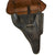 Original German WWII Service-Used Walther P.38 Black Leather Hardshell Holster Original Items