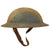 Original U.S. WWI M1917 Doughboy Helmet with Multi-Colored Camouflage Paint with Liner & Chinstrap Original Items