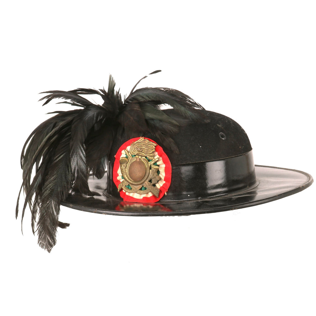 Original WWII Italian Bersaglieri Infantry Regiment Officer Dress Hat with Feather Plume Original Items
